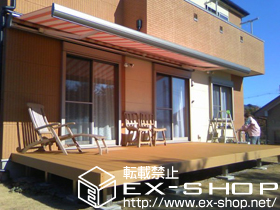 のオーニング・日よけ 彩鳥L型 ボックスタイプ 電動式 施工例