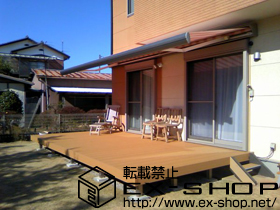 のウッドデッキ リコステージII 連棟 施工例