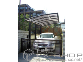 のカーゲート エクスラインアップゲート 3型 電動式 施工例