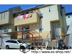 のテラス屋根 ライザーテラスII F型 テラスタイプ 単体 積雪〜20cm対応 施工例