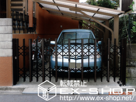 のカーゲート アルシャインHW型Cタイプ ノンレール 片開き 施工例