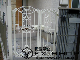 の門扉 フェスタD型　両開き（親子仕様） 施工例