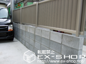 のフェンス・柵 エクスラインフェンス8型[自由柱] 施工例