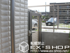 の門扉 プリレオR13型 片開き 柱使用 施工例