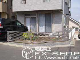 のフェンス・柵 エクスラインフェンス4型　フリーポールタイプ 施工例