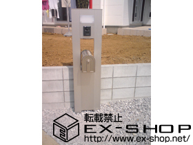 の シンプルモダン機能門柱 2型 [独立仕様/BNNEセット] 施工例