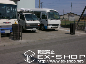のカーゲート エクスライン伸縮ゲート2型 ノンレール 両開き 施工例