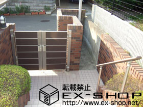 の門扉 ライフモダン門扉 MM-YA型 柱使用 オートクローザー仕様 施工例