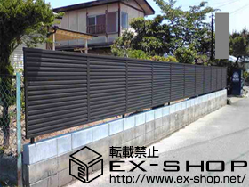 のフェンス・柵 プリレオR5型フェンス T-10 フリーポール 施工例