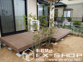 のウッドデッキ リウッドデッキII 標準 出幅違い連棟 施工例