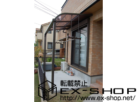 のテラス屋根 ライザーテラスII  R型 テラスタイプ 単体 積雪〜20cm対応 施工例