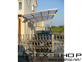 のカーゲート アルシャインM型 Bタイプ ノンレール 両開き 施工例