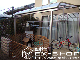 のテラス屋根 ライザーテラスII Ｒ型 テラスタイプ 単体 積雪〜20cm対応 施工例