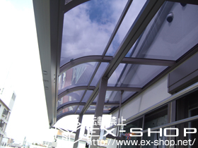 のバルコニー・ベランダ屋根 ライザーテラスII   R型 屋根タイプ 連棟　積雪〜20ｃｍ対応 施工例