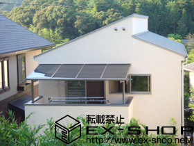 のバルコニー・ベランダ屋根 ライザーテラスII F型 単体 屋根タイプ 積雪〜20cm対応＋吊下げ式物干し ワイド 2本入 施工例