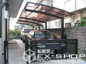 のカーゲート エクスラインアップゲート2型 電動式 施工例