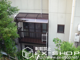 のバルコニー アクトステージA型 太格子 単体 柱建て式 施工例