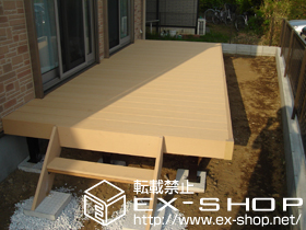 のウッドデッキ リウッドデッキII 単体＋リウッドステップ3型 施工例