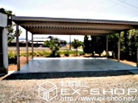 のカーポート テリオスポートII 900タイプ 遮光・角柱 積雪〜30cm対応 施工例