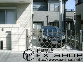 のカーゲート トリップゲート PB型 ノンレール 片開き 施工例