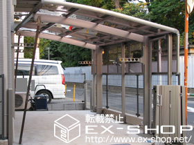 のカーポート カーブポートシグマIII 積雪〜20cm対応＋サイドパネル　1段 Ｈ800 施工例