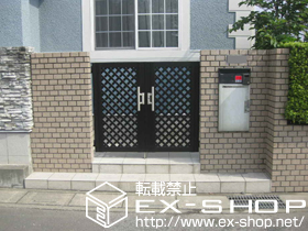 の門扉 シャレオR11型　両開き 施工例