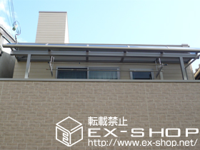 のバルコニー・ベランダ屋根 ライザーテラスII   R型 屋根タイプ 単体 積雪〜20cm対応 施工例