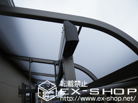 のバルコニー・ベランダ屋根 ライザーテラス?R型 単体 屋根タイプ 積雪〜20cm対応 施工例