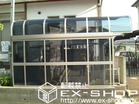 のカーポート プレシオスポート アルファ 積雪〜20cm対応＋サイドパネル51-17H 施工例