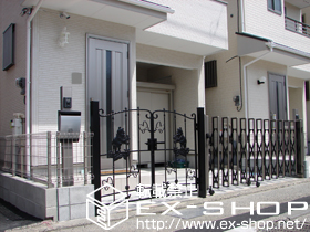 のカーゲート トリップゲート PC型 ノンレール 片開き 施工例