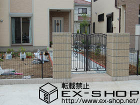 の門扉 フェスタB型 両開き 施工例