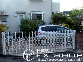 のカーゲート アルシャインM型 Aタイプ ノンレールタイプ 片開き 施工例