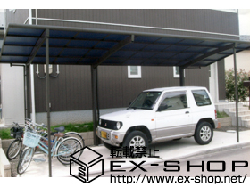 のカーポート カーブポートシグマIII  延長 積雪〜20cm対応＋着脱式サポート　ロング23柱用　3本 施工例