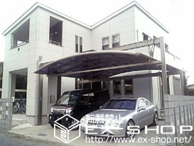 のカーポート マルチスクエア　アール屋根ワイド両支持タイプ 施工例