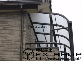 のバルコニー・ベランダ屋根 ライザーテラス?R型 連棟 屋根タイプ 積雪〜20cm対応 施工例