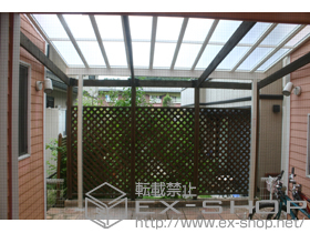 のテラス屋根 パワーアルファ F型 単体 テラスタイプ 積雪〜30cm対応 施工例