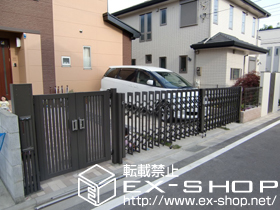 のカーゲート アルシャインMW型 Aタイプ ノンレール 両開き親子仕様 施工例