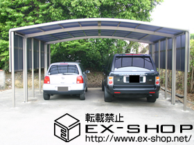 のカーポート カーブポートシグマIII ワイド 積雪〜20cm＋【両側面】サイドパネル 2段 H500+H800 施工例