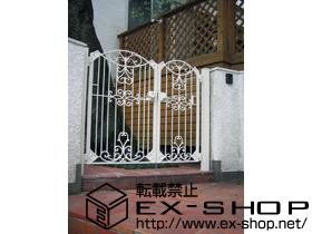 の門扉 フェスタD型 両開き（親子仕様） 施工例