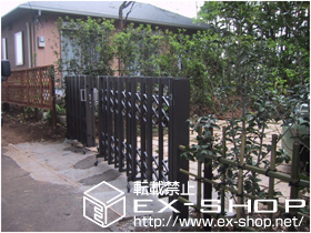 のカーゲート アルシャインHW型 Aタイプ ノンレール 両開き 施工例