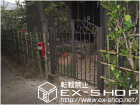 の門扉 コラゾン2型 両開き【柱特注】 施工例