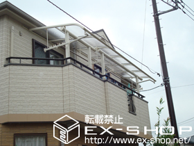 のバルコニー・ベランダ屋根 ヴェクターテラス R型 屋根タイプ 連棟 積雪〜20cm対応 施工例