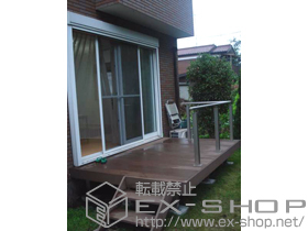 のウッドデッキ リウッドデッキII 標準 単体＋シンプルモダンデッキフェンス1型＜笠木のみタイプ＞ 施工例