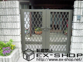 の門扉 シャレオR8型 両開き 柱使用 施工例