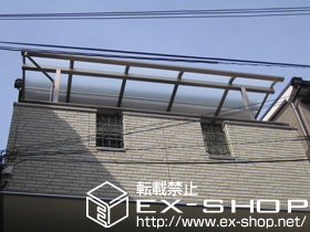のバルコニー・ベランダ屋根 ライザーテラス?R型 単体 屋根タイプ 積雪〜20cm対応 施工例