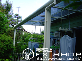 のテラス屋根 ライザーテラスII R型 テラスタイプ 単体 積雪〜20cm対応 施工例