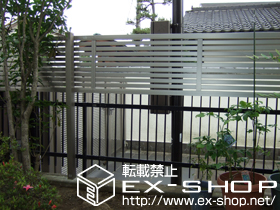 のフェンス・柵 シャレオＲ3型フェンス アルミ多段柱施工 施工例