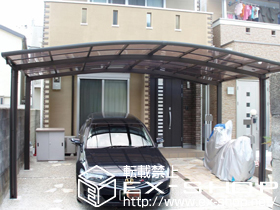 のカーポート カーブポートシグマIII   ワイド 積雪〜20cm対応 施工例