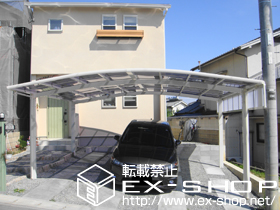 のカーポート カーブポートシグマIII ワイド 積雪〜20cm対応＋サイドパネル 施工例