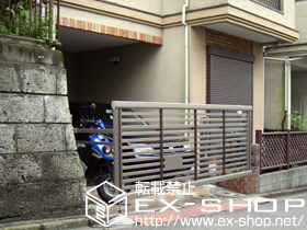 のカーゲート ワイドオーバードアRライフモダンY型 手動式 施工例